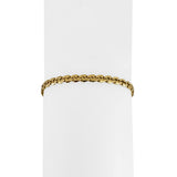 18k Yellow Gold 8.5g Vintage Solid 4mm Fancy Curb Link Bracelet Italy 8"