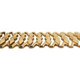 18k Yellow Gold 33g Heavy Vintage 25mm Floral Fancy Link Bracelet Italy 7.5"