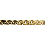 18k Yellow Gold 12.4g Vintage Milor 11mm Fancy Link Bracelet Italy 7.25"