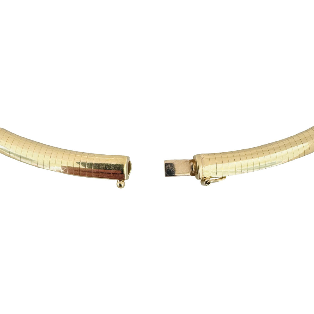 14k Yellow Gold 41.3g Solid Heavy 6mm Omega Link Necklace Italy 18"