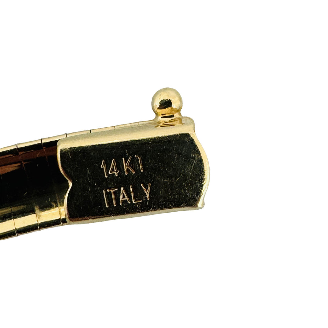 14k Yellow Gold 41.3g Solid Heavy 6mm Omega Link Necklace Italy 18"