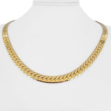 14k Yellow Gold 49g Solid Thick 7mm Herringbone Link Necklace Italy 20"