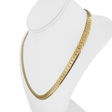 14k Yellow Gold 49g Solid Thick 7mm Herringbone Link Necklace Italy 20"