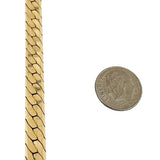14k Yellow Gold 49g Solid Thick 7mm Herringbone Link Necklace Italy 20"
