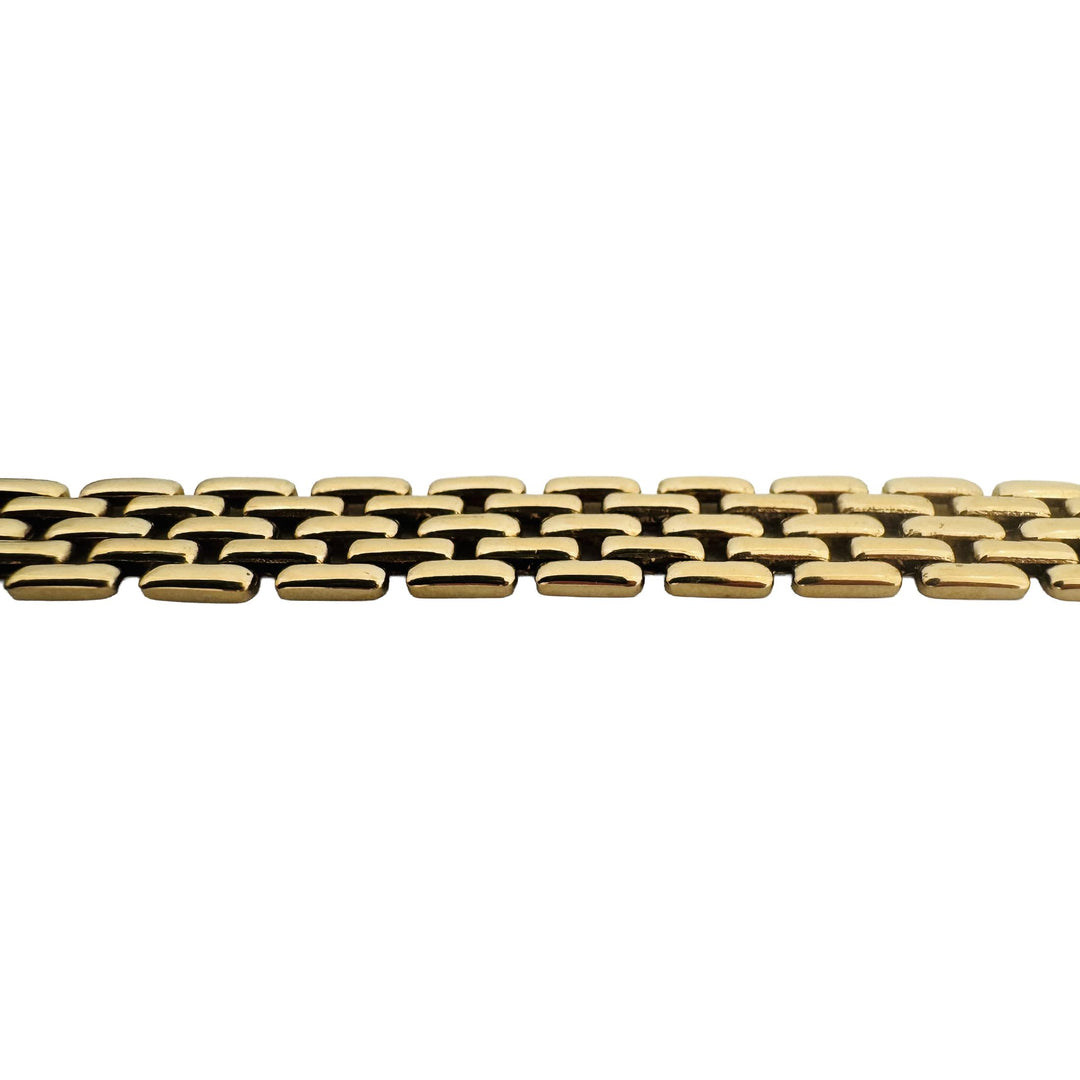 14k Yellow Gold 48g Heavy Solid Polished 10mm Panther Link Necklace Italy 16"