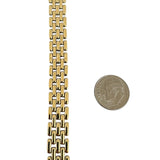 14k Yellow Gold 48g Heavy Solid Polished 10mm Panther Link Necklace Italy 16"