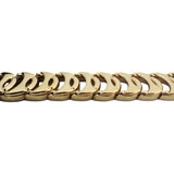 14k Yellow Gold 36.3g Heavy Polished 16mm Fancy Link Bracelet Italy 8"