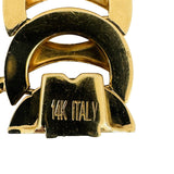 14k Yellow Gold 36.3g Heavy Polished 16mm Fancy Link Bracelet Italy 8"