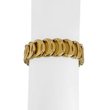 14k Yellow Gold 36.3g Heavy Polished 16mm Fancy Link Bracelet Italy 8"