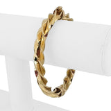 14k Yellow Gold 20.4g Ladies Large 9mm Spiral Bangle Bracelet Israel 7.25"
