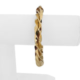 14k Yellow Gold 20.4g Ladies Large 9mm Spiral Bangle Bracelet Israel 7.25"