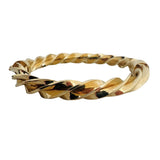 14k Yellow Gold 20.4g Ladies Large 9mm Spiral Bangle Bracelet Israel 7.25"