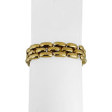 14k Yellow Gold 19.4g Vintage Polished 12.5mm Panther Link Bracelet Italy 7"