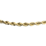 14k Yellow Gold 31.3g Solid 4mm Diamond Cut Rope Chain Necklace 24"