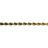 14k Yellow Gold 31.3g Solid 4mm Diamond Cut Rope Chain Necklace 24"