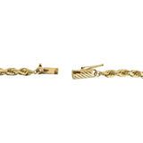 14k Yellow Gold 31.3g Solid 4mm Diamond Cut Rope Chain Necklace 24"
