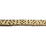 14k Yellow Gold 20g Solid Imperial Gold Beaded Woven Link Bracelet Mexico 7"