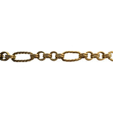 14k Yellow Gold 5.3g Hollow Light 7.5mm Fancy Cable Link Bracelet Turkey 8"
