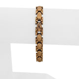 14k Rose Gold 9.4g Ladies Vintage 8mm Fancy Link Bracelet Italy 7"