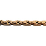 14k Rose Gold 9.4g Ladies Vintage 8mm Fancy Link Bracelet Italy 7"