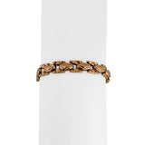 14k Rose Gold 9.4g Ladies Vintage 8mm Fancy Link Bracelet Italy 7"
