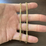14k Yellow Gold 20.7g Solid Vintage 3.5mm Fancy Curb Link Chain Necklace 21"