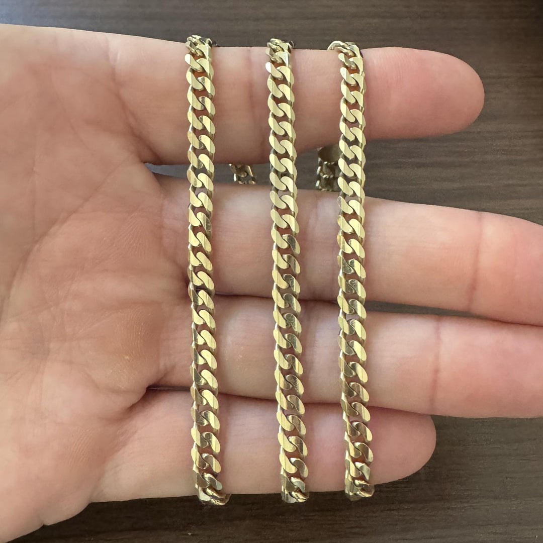 14k Yellow Gold 39.3g Solid Heavy 5mm Curb Link Chain Necklace 26"