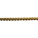 19k Portuguese Yellow Gold 14.3g Solid 2.5mm Curb Link Chain Necklace 20"