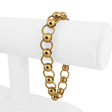 19k Portuguese Yellow Gold 15.7g Vintage Ladies Fancy Link Bracelet 8"
