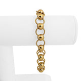 19k Portuguese Yellow Gold 15.7g Vintage Ladies Fancy Link Bracelet 8"