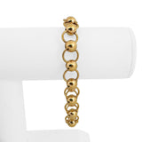 19k Portuguese Yellow Gold 15.7g Vintage Ladies Fancy Link Bracelet 8"