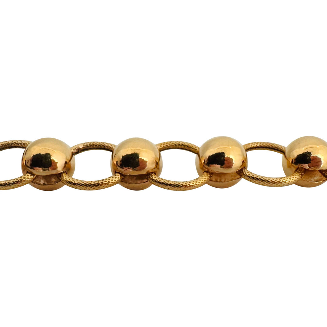 19k Portuguese Yellow Gold 15.7g Vintage Ladies Fancy Link Bracelet 8"