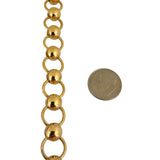19k Portuguese Yellow Gold 15.7g Vintage Ladies Fancy Link Bracelet 8"
