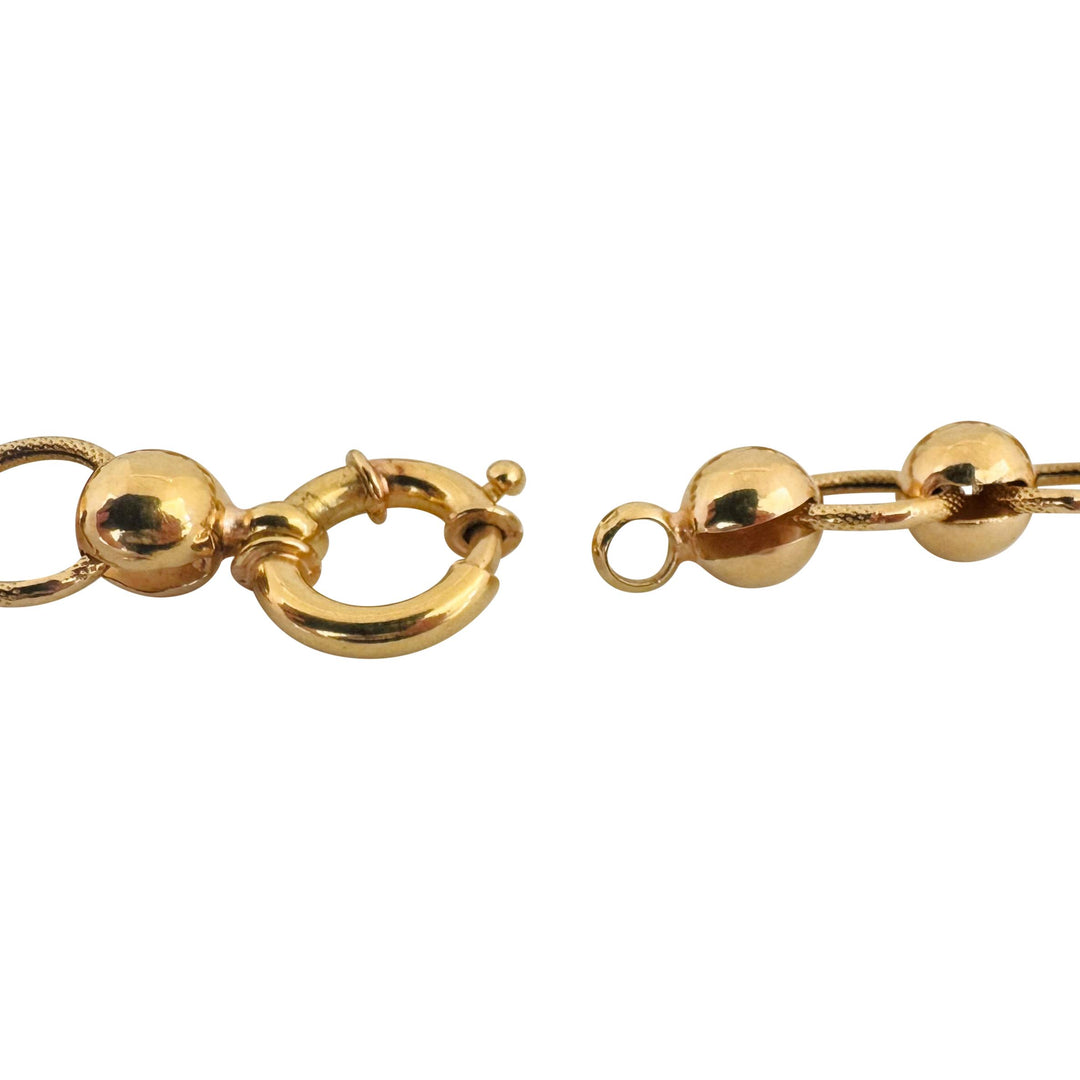 19k Portuguese Yellow Gold 15.7g Vintage Ladies Fancy Link Bracelet 8"