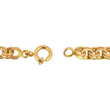 19k Portuguese Yellow Gold 25.5g Solid Double Curb Link Men's Bracelet 8.25"