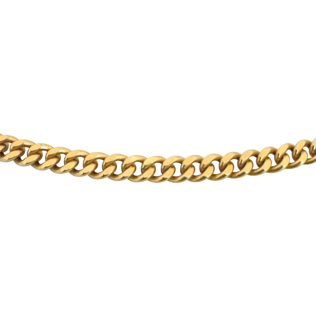 18k Yellow Gold 24.5g Solid Vintage UnoArre Curb Link Chain Necklace Italy 20"