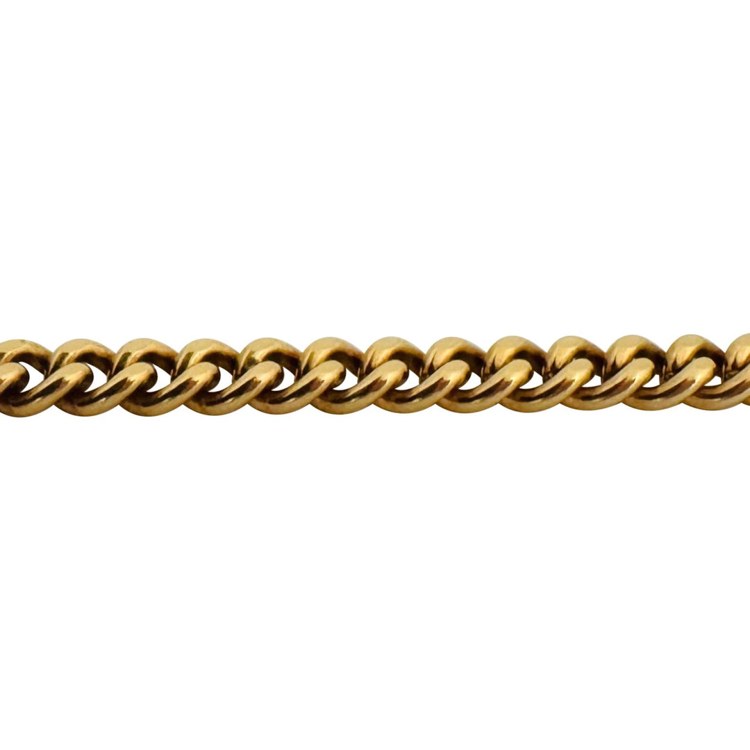 18k Yellow Gold 24.5g Solid Vintage UnoArre Curb Link Chain Necklace Italy 20"