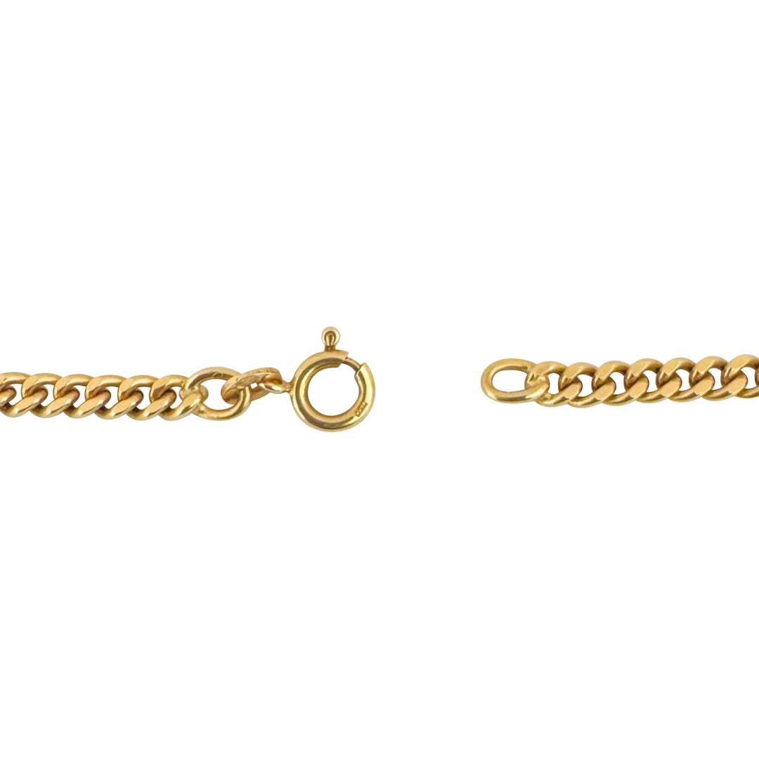 18k Yellow Gold 24.5g Solid Vintage UnoArre Curb Link Chain Necklace Italy 20"