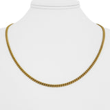 18k Yellow Gold 17g Solid Vintage UnoAErre Curb Link Chain Necklace Italy 20"