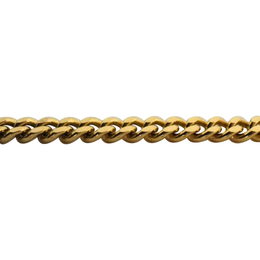 18k Yellow Gold 17g Solid Vintage UnoAErre Curb Link Chain Necklace Italy 20"