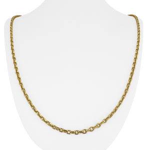 18k Yellow Gold 26g Solid Heavy 3.5mm Cable Link Chain Necklace 26"