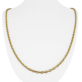 18k Yellow Gold 26g Solid Heavy 3.5mm Cable Link Chain Necklace 26"