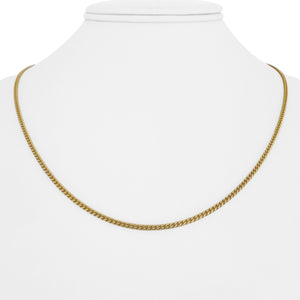 18k Yellow Gold 6.6g Solid Thin 2mm Vintage Curb Link Chain Necklace 19"