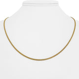 18k Yellow Gold 6.6g Solid Thin 2mm Vintage Curb Link Chain Necklace 19"