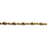 14k Yellow Gold 46.5g Vintage Heavy Beaded Rosary Necklace 32"