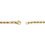 14k Yellow Gold 28.4g Solid 3mm Diamond Cut Rope Chain Necklace Italy 30"