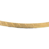 14k Yellow Gold 10g Textured Striped 5mm Herringbone Link Necklace Italy 16"