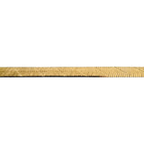 14k Yellow Gold 10g Textured Striped 5mm Herringbone Link Necklace Italy 16"