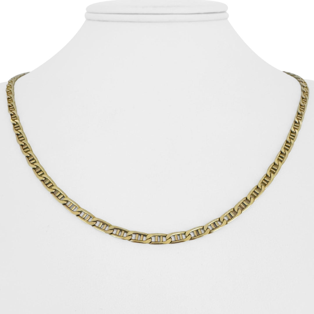 14k Yellow Gold 16.2g Solid Men's 3.5mm Mariner Link Chain Necklace 20"