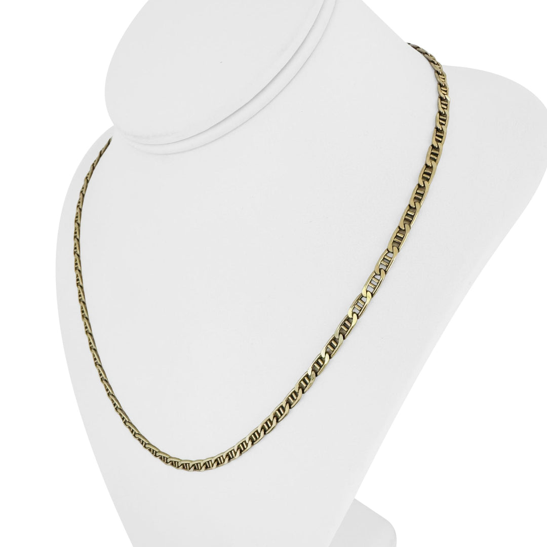 14k Yellow Gold 16.2g Solid Men's 3.5mm Mariner Link Chain Necklace 20"